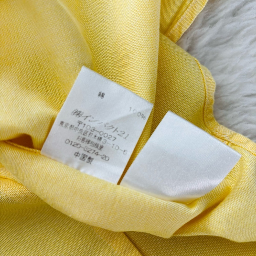 Ralph Lauren Yellow Embroidered Crest Button-Down Girls Kids Shirt size 7 - Picture 16 of 16